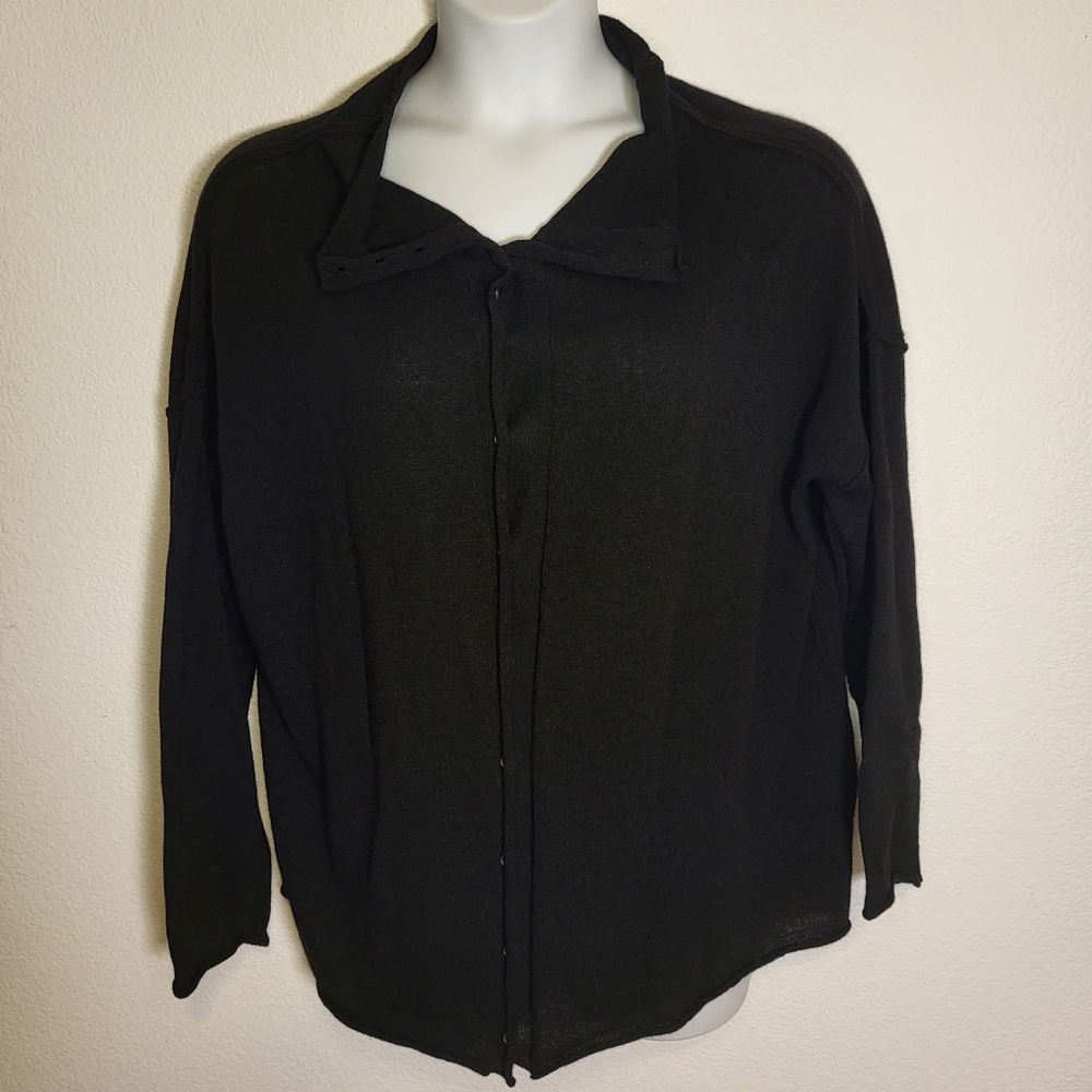 Ozai N Ku Cashmere Wool Blend Cardagin Sweater size 2